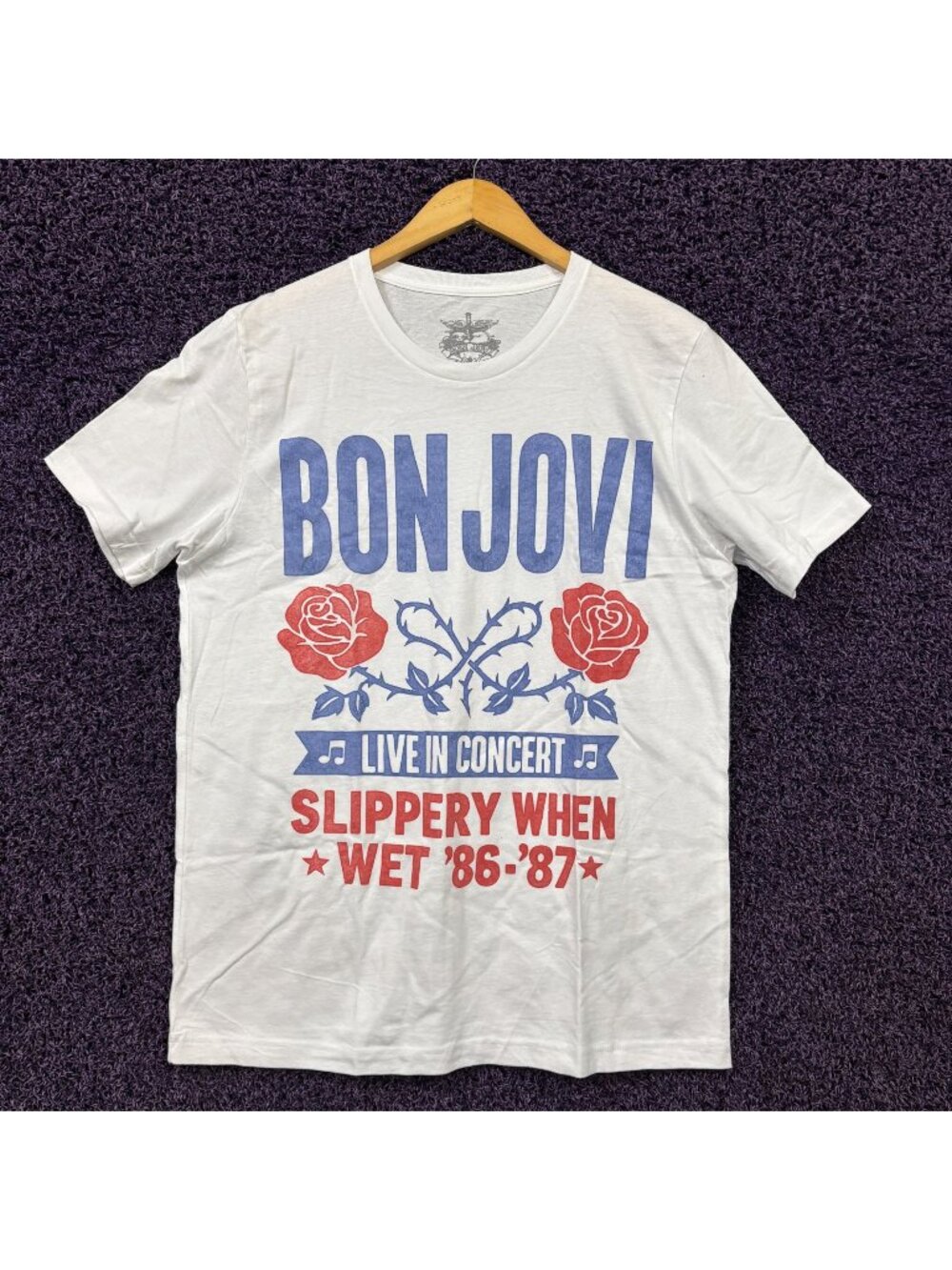 Bon Jovi Live in Concert Slippery When Wet Tour T-Shirt L